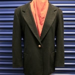 Joan Leslie Black Wool Blazer